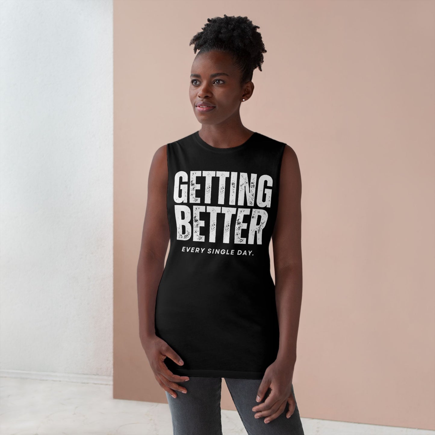 Copy of Unisex Motivational Tank Top - 'Getting Better Every Single Day' - Gym Wear, Workout Shirt, Fitness Apparel, Summer Tank, Positive Quote