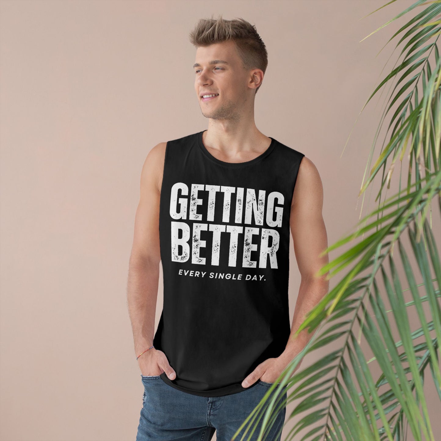 Copy of Unisex Motivational Tank Top - 'Getting Better Every Single Day' - Gym Wear, Workout Shirt, Fitness Apparel, Summer Tank, Positive Quote