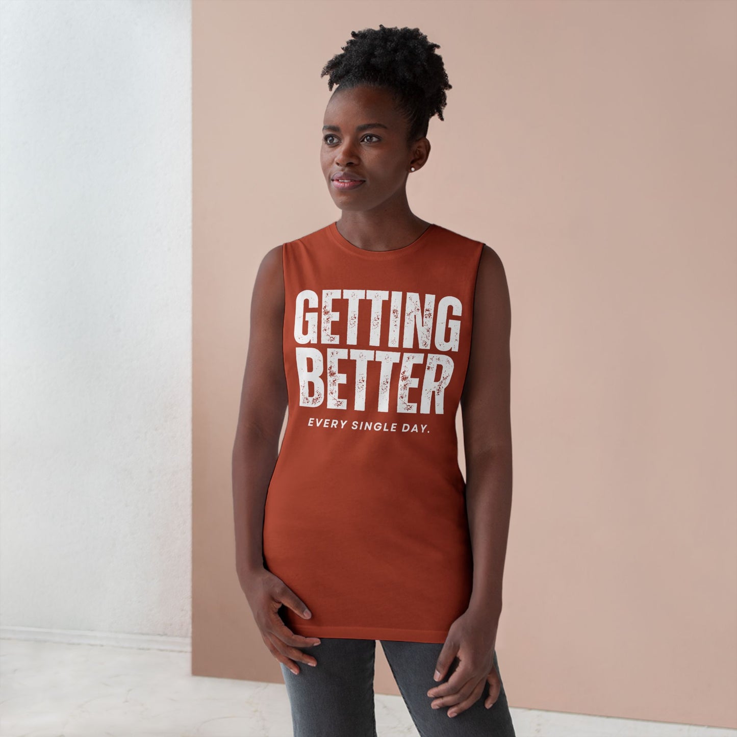 Copy of Unisex Motivational Tank Top - 'Getting Better Every Single Day' - Gym Wear, Workout Shirt, Fitness Apparel, Summer Tank, Positive Quote
