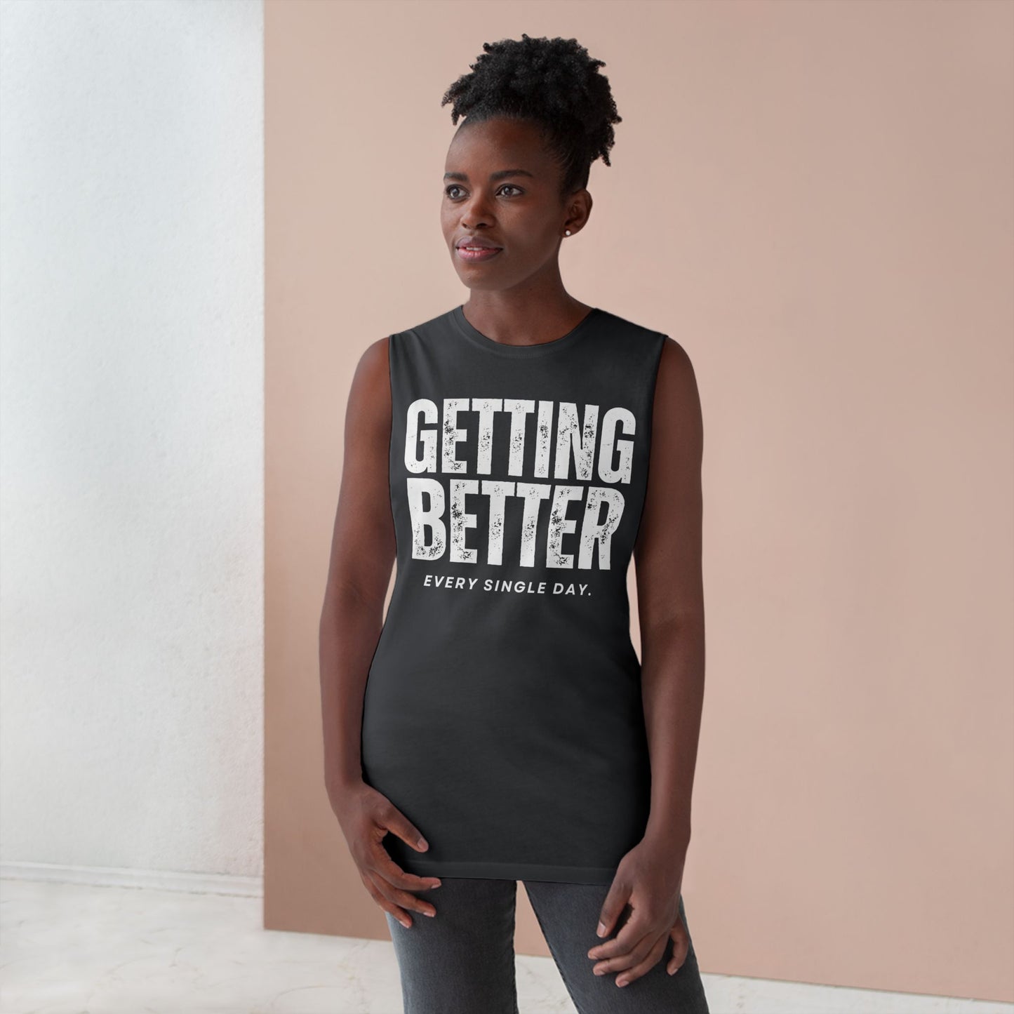 Copy of Unisex Motivational Tank Top - 'Getting Better Every Single Day' - Gym Wear, Workout Shirt, Fitness Apparel, Summer Tank, Positive Quote