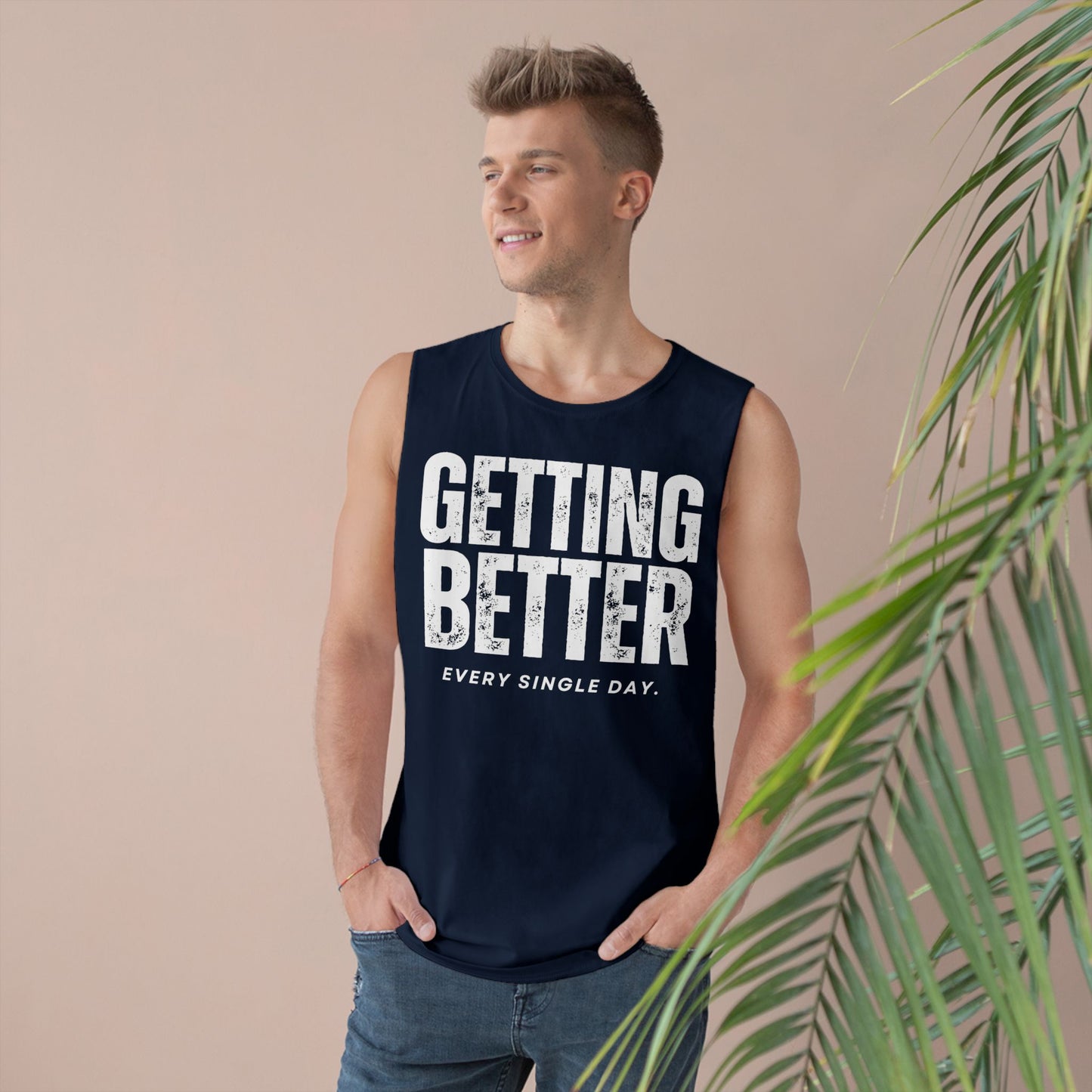 Copy of Unisex Motivational Tank Top - 'Getting Better Every Single Day' - Gym Wear, Workout Shirt, Fitness Apparel, Summer Tank, Positive Quote