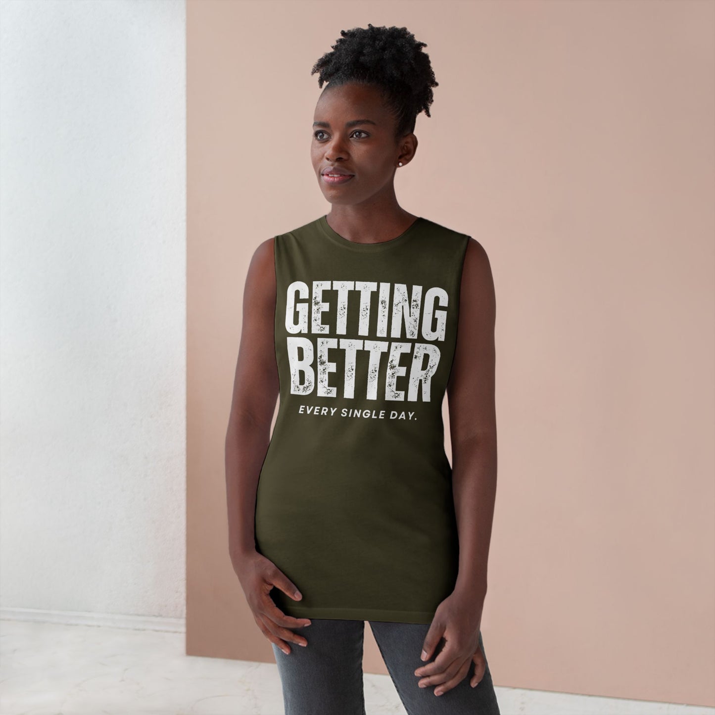 Copy of Unisex Motivational Tank Top - 'Getting Better Every Single Day' - Gym Wear, Workout Shirt, Fitness Apparel, Summer Tank, Positive Quote